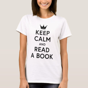 Camiseta Bookish mantenha a calma e leia um livro