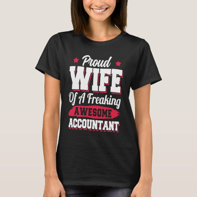 Camiseta Bookkeeper Accounting Accountant Wife (Frente)