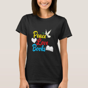 Camiseta Books Bibliotecabriano do Peace Love