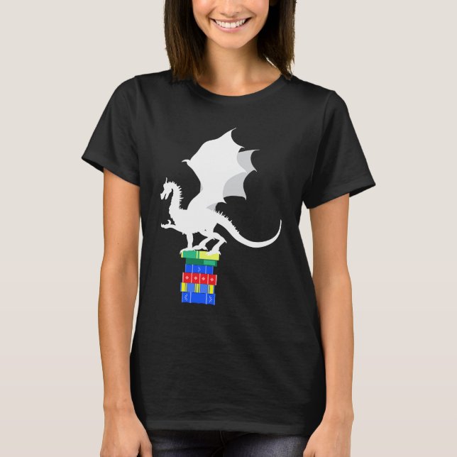 Camiseta Books Dragon Reading Reading Friend (Frente)