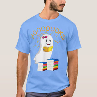 Camiseta Books Halloween Ghost Lê Livros Leitura Amantes do