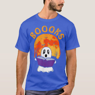 Camiseta Books Halloween Ghost Leading Bookworm Professor L