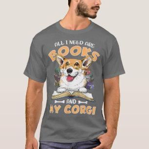 Camiseta books readers clothing, animals, dogs corgi lover
