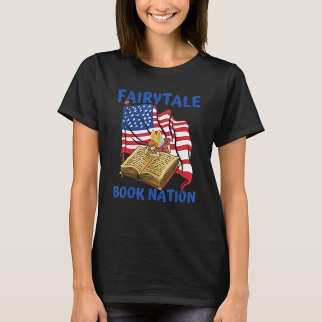 Camiseta Books Us Flag Bookworm Librarian  Writer Novel Boo (Frente)