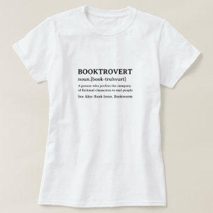 Camiseta Booktrovert de Definição de Dicionário Engraçado