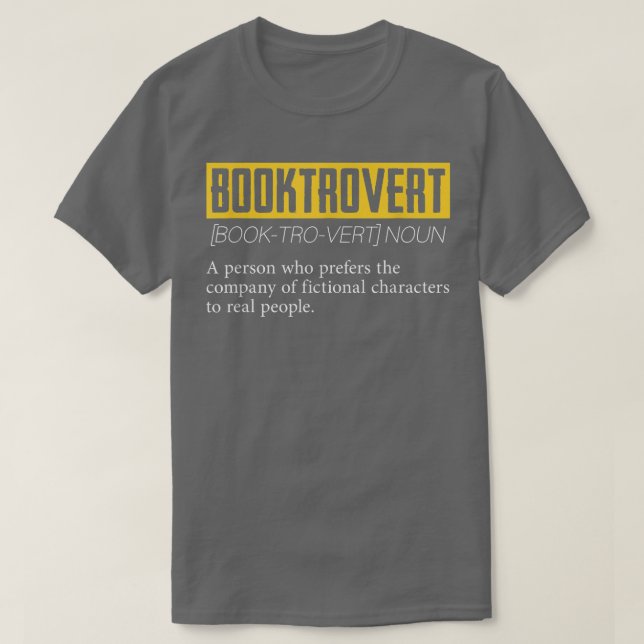Camiseta Booktrovert Introduvert Shy Leitura Livro Amantes  (Frente do Design)