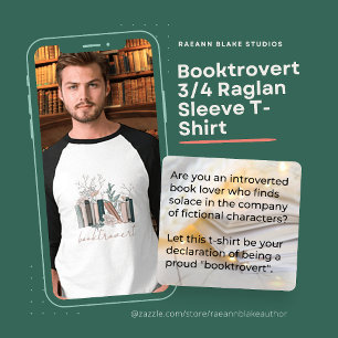 Camiseta Booktrovert Manga Raglan 3/4