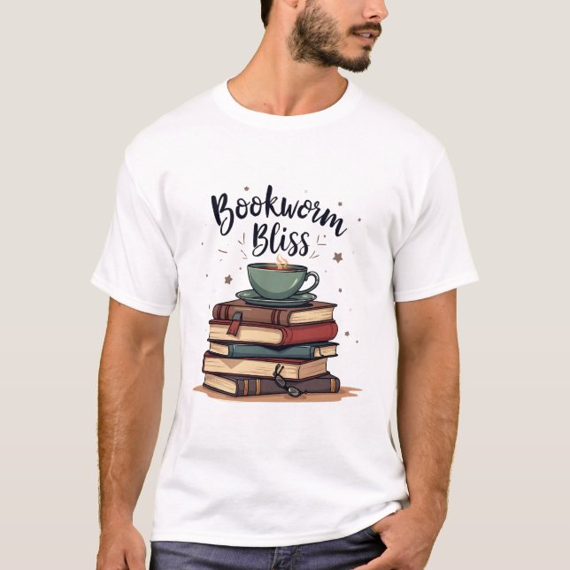 Camiseta Bookworm Bliss: Mergulhe na sua próxima aventura (Frente)