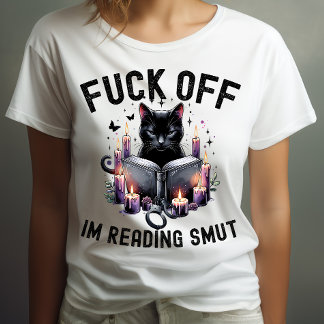 Camiseta Bookworm de Leitura do Livro de Gatos Sarcástico