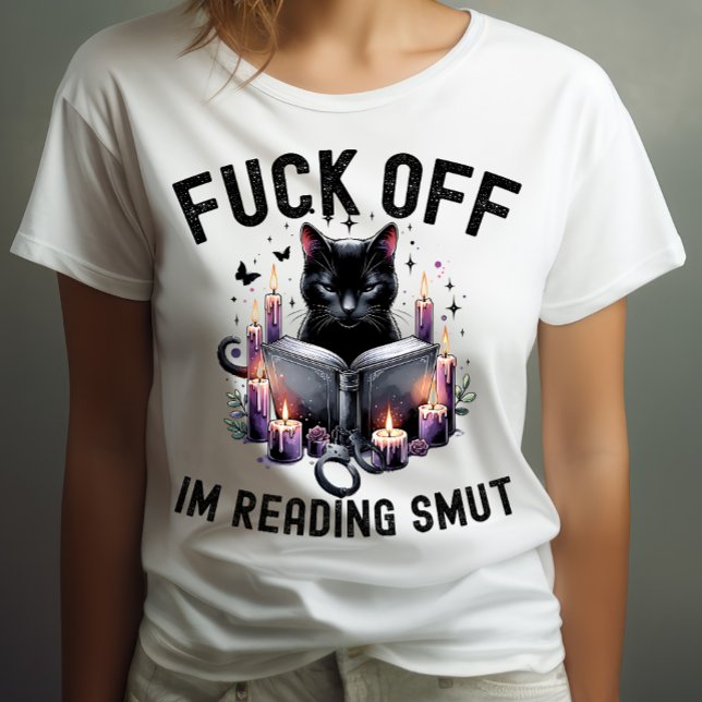 Camiseta Bookworm de Leitura do Livro de Gatos Sarcástico (Criador carregado)