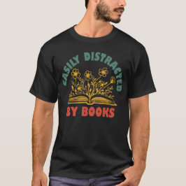 Camiseta Bookworm Funny Facilmente Distraído Por Livros