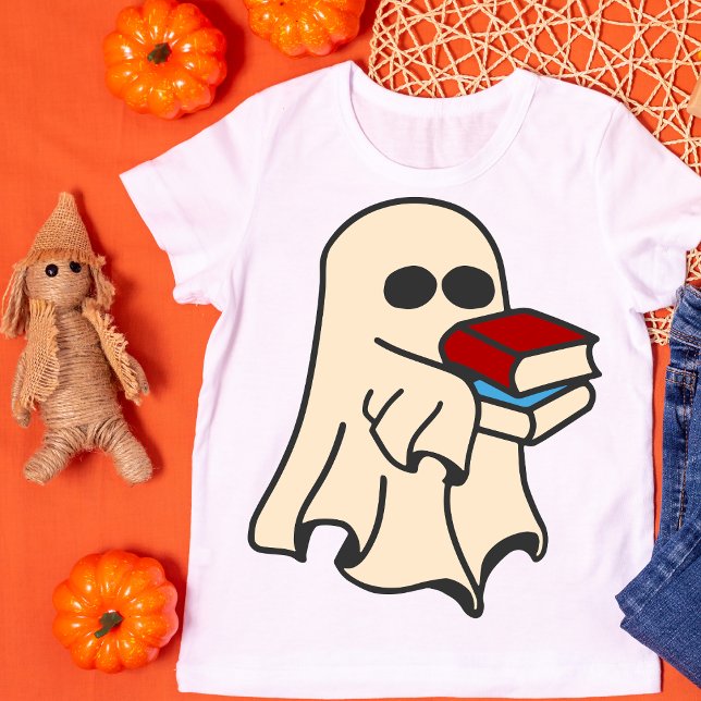 Camiseta Bookworm Ghost Halloween (Criador carregado)