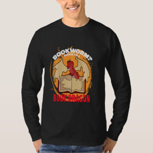 Camiseta Bookworm Por Favor Sou Um Livro Dragão Junkie