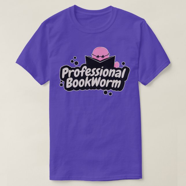 Camiseta Bookworm profissional (Frente do Design)