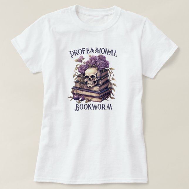 Camiseta Bookworm profissional (Frente do Design)