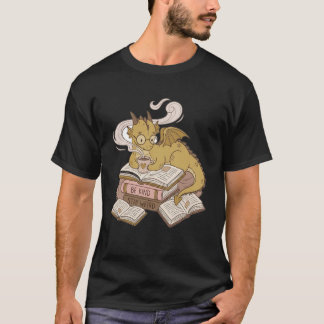 Camiseta Bookworms Cozy Coffee Drinking Dragon Romantasy