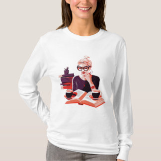 Camiseta Bookworm's Haven: Cozy Women's Reading Sweatshirt
