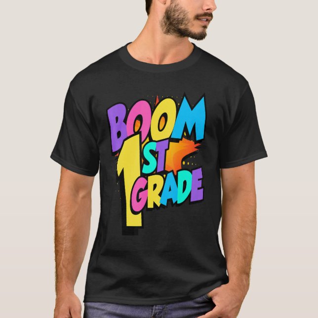 Camiseta Boom 1º Ano Da rua Da Escola Bem-Vindo A (Frente)