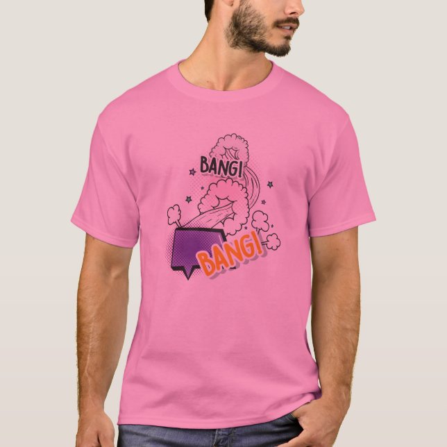 Camiseta Boom Art Design Men,s Basic T Shirt (Frente)