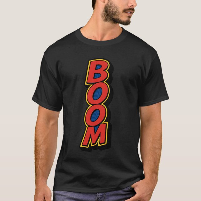 Camiseta BOOM Comic Style Typography (Frente)