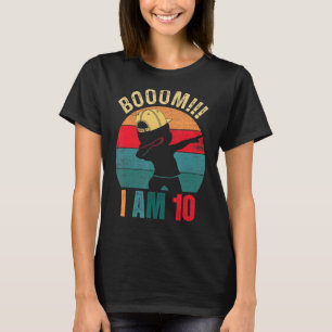 Camiseta Boom I Am 10 Anos Bebendo Rapazes 10º Nascimento