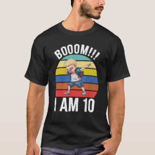 Camiseta Boom I Am 10 Boy 10 Anos Sendo Incrível 9º Nascime