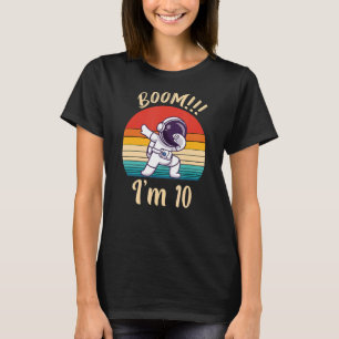 Camiseta Boom I Am 10 Dabbing Astronaut Boys 10th Birthday