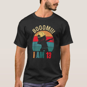 Camiseta Boom I Am 13 Anos Bebendo Rapazes Crianças 13 Birt