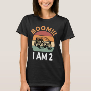 Camiseta Boom I Am 2 Birthday Boy Celebration Monster Truck