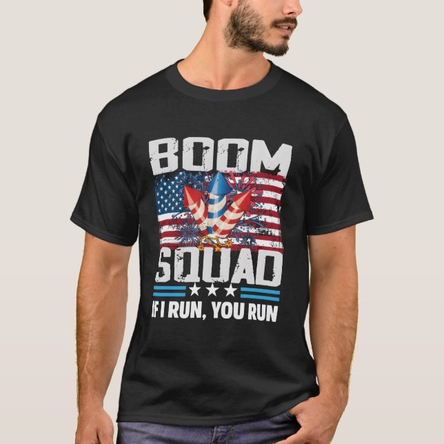 Camiseta Boom Squad 4Th Of July Firework (Frente)
