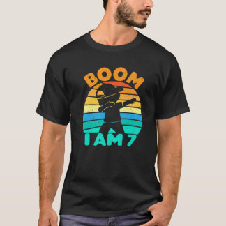 Camiseta Boom, tenho 7 anos de Festa de aniversário de 7