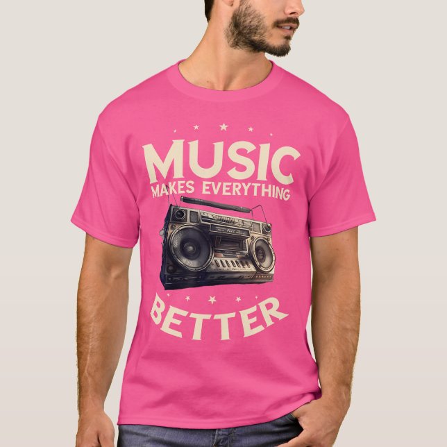 Camiseta Boombox A Música Da Escola Torna Tudo Melhor Hi (Frente)