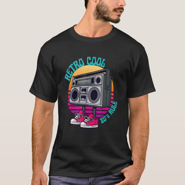 Camiseta Boombox anos 80 Generation Retro Legal Rule Boombo (Frente)