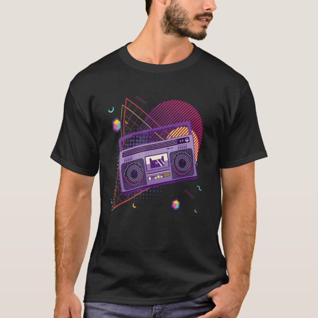 Camiseta Boombox dos anos 90 e rap (Frente)