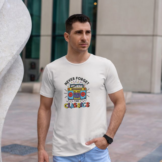 Camiseta Boombox Retro Colorido (Criador carregado)