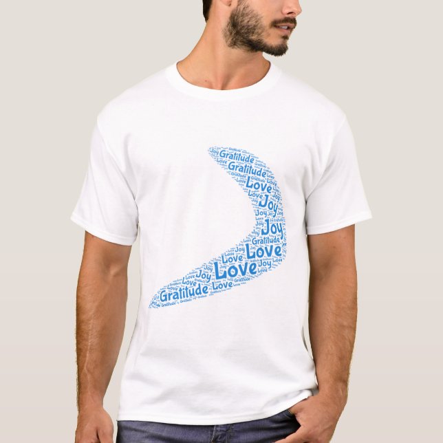 Camiseta Boomerang Love, Gratidão, Joy (Frente)
