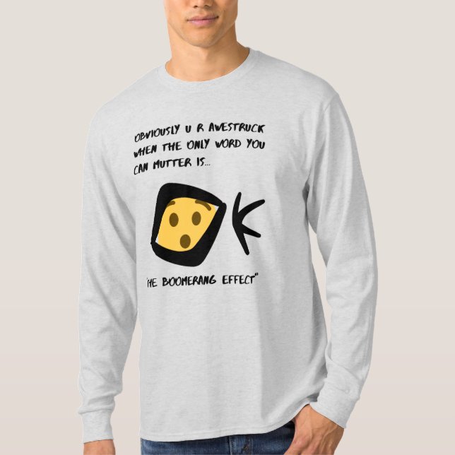 Camiseta Boomerangado de Capa Longa Básico 'Awestrck' (Frente)