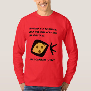 Camiseta Boomerangado de Capa Longa Básico Vermelho 'Awestr