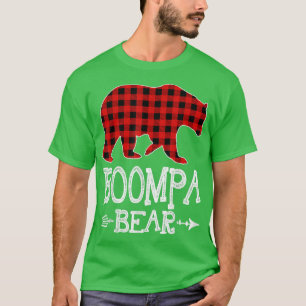 Camiseta Boompa Bear Christmas Pajama Red Xadrez Buffalo Fa