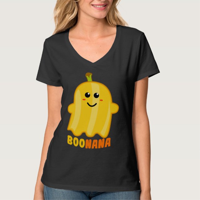 Camiseta Boonana Banana Ghost Funny Scary Cute Halloween Co (Frente)