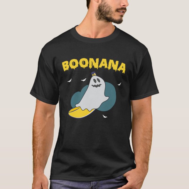 Camiseta Boonana Scary Halloween Ghost Banana Costume (Frente)