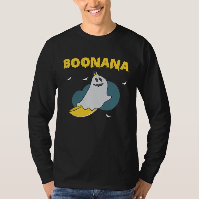Camiseta Boonana Scary Halloween Ghost Banana Costume (Frente)