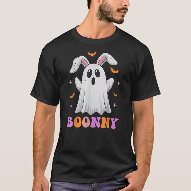Camiseta Boonny Spooky Bunny Ghost Rabbit Halloween Costume (Frente)