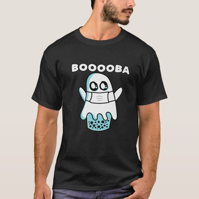 Camiseta Boooba Kawaii Boba Tea Drink Ocultando Dentro A Ha (Frente)