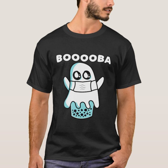 Camiseta Boooba Kawaii Boba Tea Drink Ocultando Dentro A Ha (Frente)