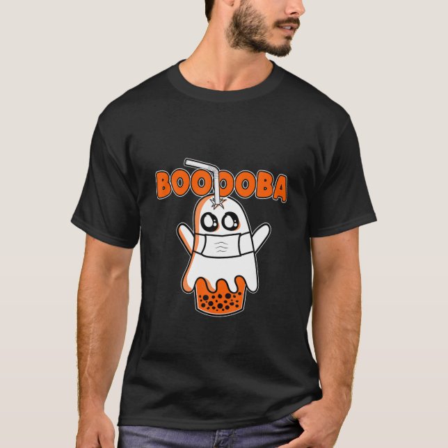 Camiseta Boooba Kawaii Boba Tea Drink Ocultando Dentro A Ha (Frente)