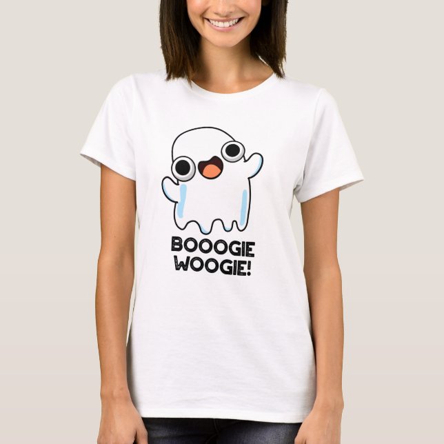 Camiseta Booogie Woogie Funny Music Ghost Pun (Frente)