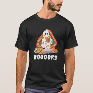 Camiseta Booooks Fantasma Boo Ler Livros Biblioteca Profess