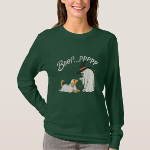 Camiseta BooP...PPPP Cachorro Fantasma Golden Retriever Eng