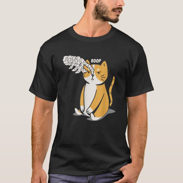 Camiseta Boop Spooket Skeleton Touch Mão Nose Gato Costume  (Frente)